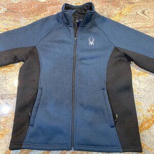 SPYDER Frontier Full-Zip Sweater Mock Neck Sherpa Fleece Lined Jacket - M